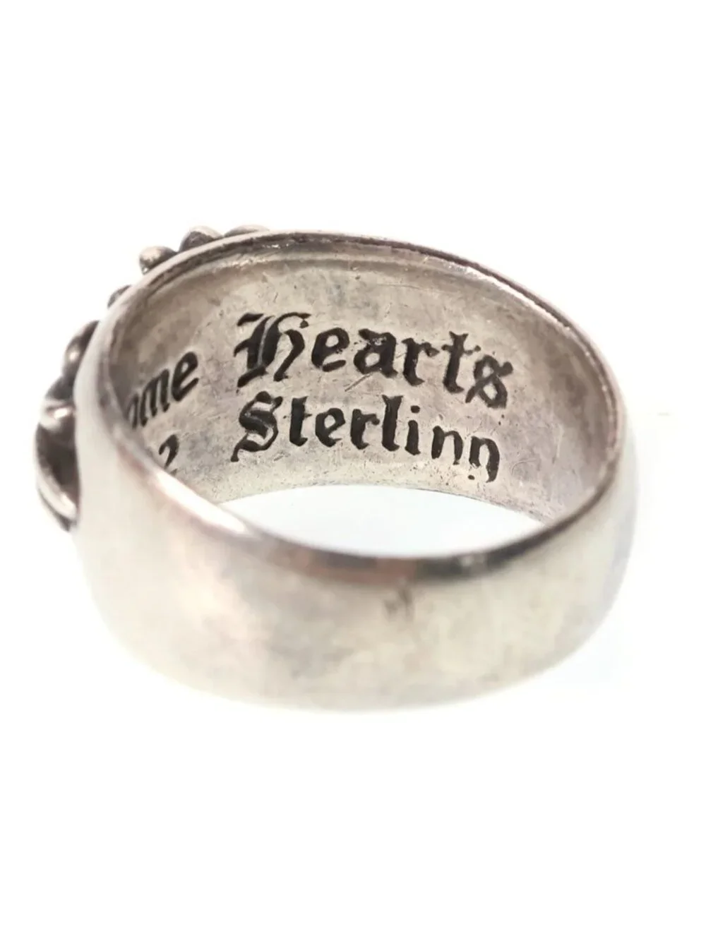 Chrome Hearts Flrl Floral Cross Ring Silver